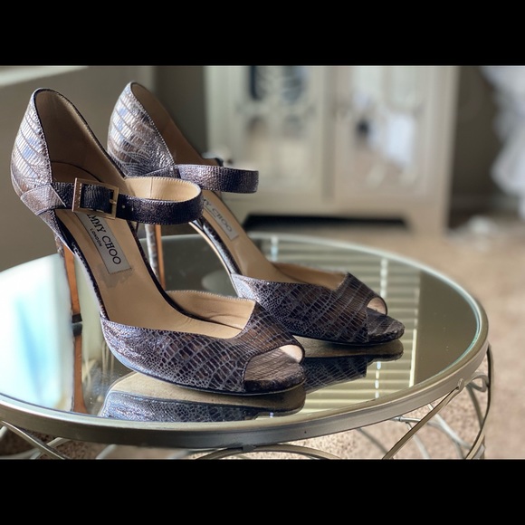 Jimmy Choo croc embossed pumps - Picture 1 of 3
